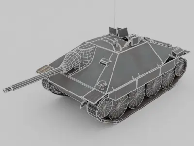 Jagdpanzer 38 Hetzer Light Tank Destroyer Low-poly 3D model