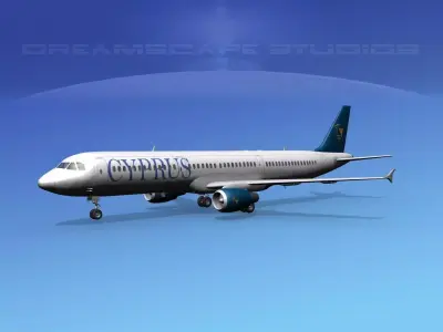 Airbus A321 Cyprus 3D model