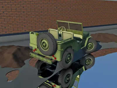 Jeep Willys Military Vehicle 3D model
