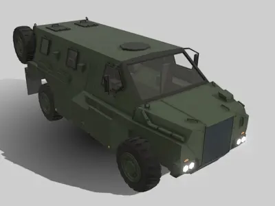 Bushmaster APC Lowpoly Low-poly 3D model