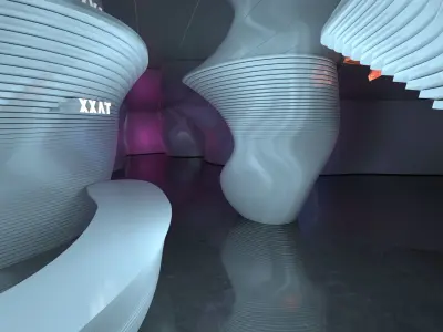  Exhibition Hall Front Desk 3D model