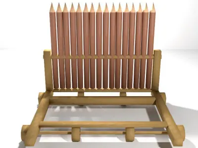 Medieval War Machine - Ramp Shield 3D model