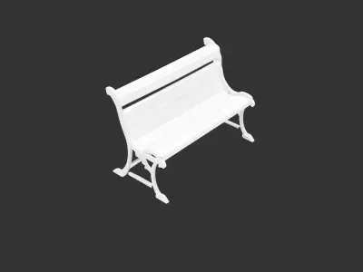 Vintage Park Bench for 3D print 3D model