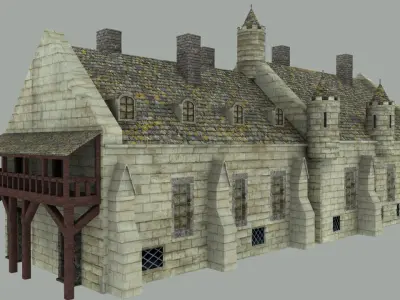 Medieval city Hall 3D model