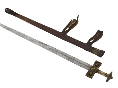 Takouba Sword Low-poly 3D model