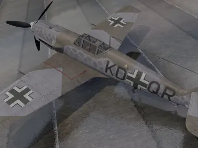Messerschmitt Bf-109T-1 Toni 3D model