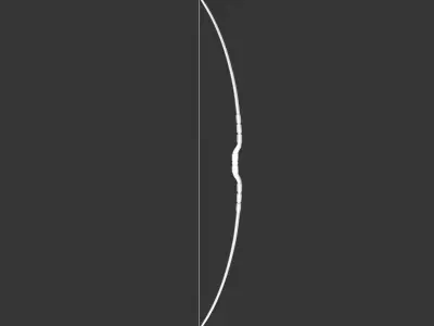 Medieval Common Weapon Bow and Arrow Low-poly 3D model