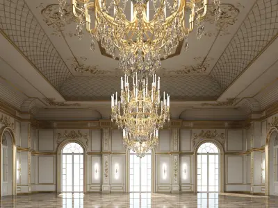 Classical Historic Interior 3D model