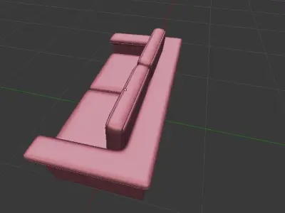 Leather sofa Free 3D print model