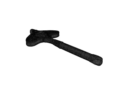 Fantasy Gemstone Ceremonial Axe 3D model