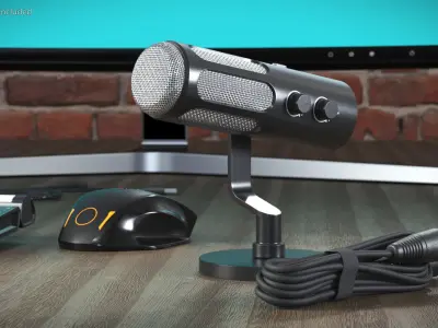 FIFINE AmpliTank Tank3 Dynamic Microphone 3D model