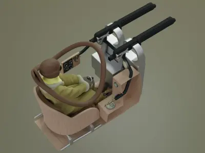 Albatros DV Cockpit 3D model