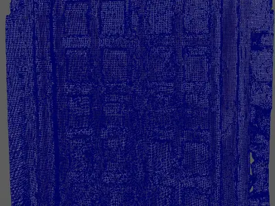 Ancient ruined doors of broken ruined house 3D model