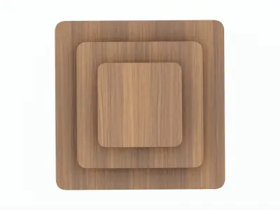 Three Tier Square Table Free 3D model