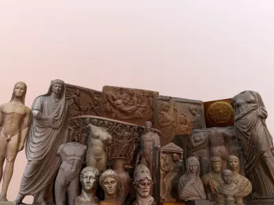 Museum pack - Ancient Greece and Rome Low-poly 3D model