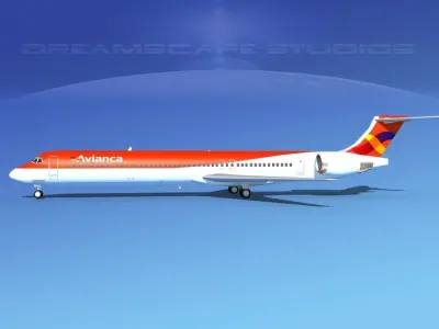 McDonnell Douglas MD83 Avianca 3D model