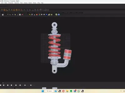 motorcycle rear suspension 3D model