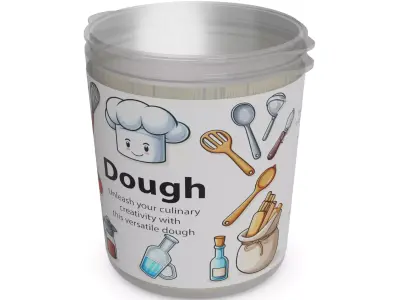 Fresh pasta dumplings and dough Dough 3D model