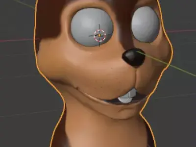 A Chipmunk Head Sculpt Low-poly 3D model