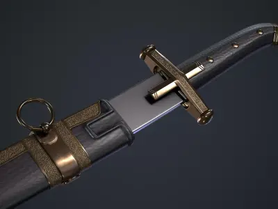 Chechuga samurai sword 3D model