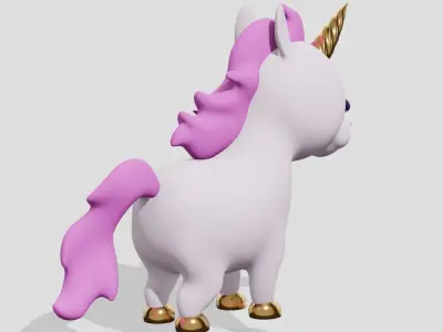 Cute unicorn  3D model