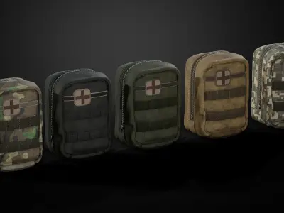 Individual Firs Aid Kit -IFAK Low-poly 3D model
