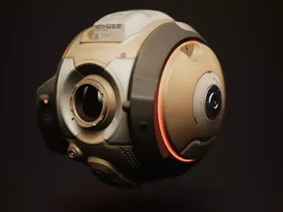 Sci-fi Service Drone Low-poly 3D model