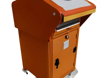 Modern Orange Parcel Locker 3D model