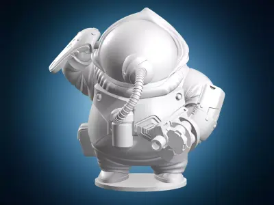 Astronaut Bard League of Legends Statue 3D print model