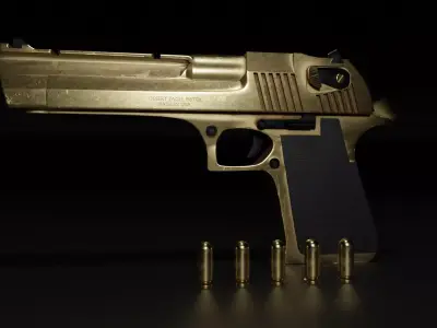 Heavy Pistol PBR 3D Model 3D model