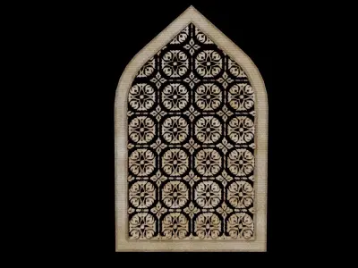 Church window and door 3D model