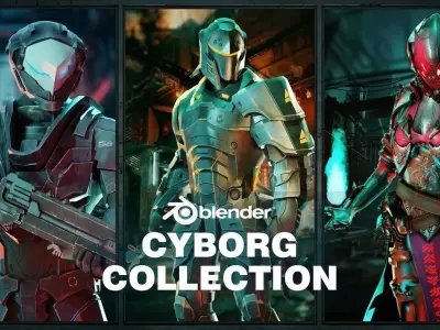 Cyborg Characters Collection 3D Model Pack