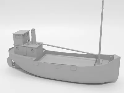 Clyde puffer simple steamboat cargo 3D print model