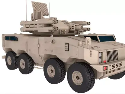 Type 625 Anti-Aircraft Gun Missile System 3D model