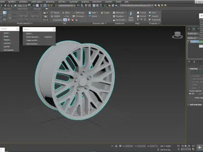 Voxx GT Performance Pack Replica Wheel Silver  3D model