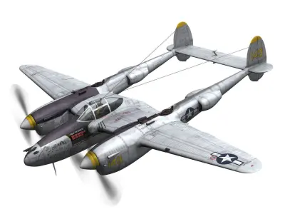 Lockheed P-38 Lightning - Florida Cracker 3D model