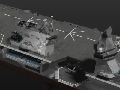 Futuristic landing assault ship 3D model