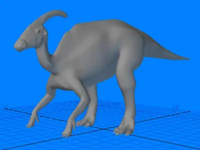 Parasaurolophus Type-1 3D model