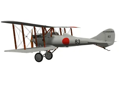 Nakajima Ko-4 Fighter 3D model