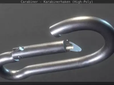 Carabiner - Karabinerhaken - High-Poly 3D model