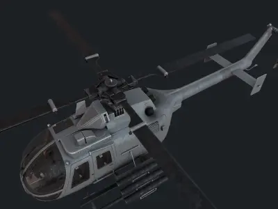 MBB Bo 105 Low-poly 3D model