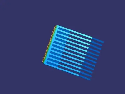 Processor cube with square Free 3D model