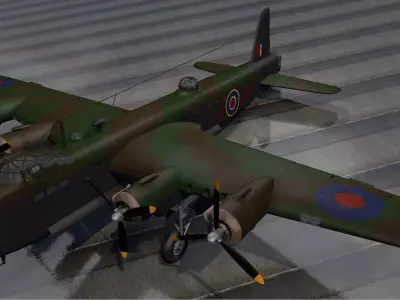 Short Stirling Mk-3 - RNZAF 3D model