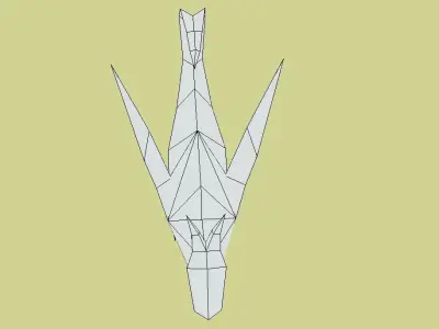 Origami Dragon Low-poly 3D model