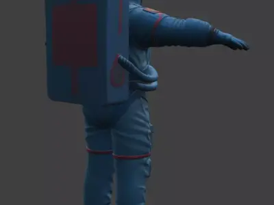 Realistic Astronaut Space Suit 3D model 6