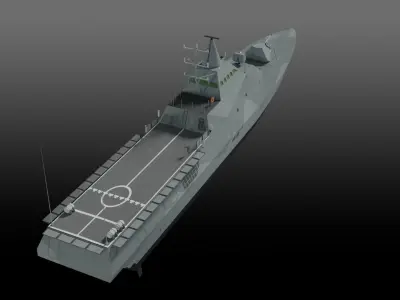 Visby class corvette 3D model