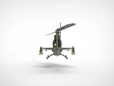 AH-1 Cobra Helicopter 3D model