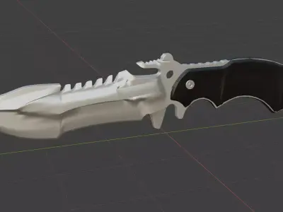 Bestofirknife tactikal knife Free low-poly 3D model