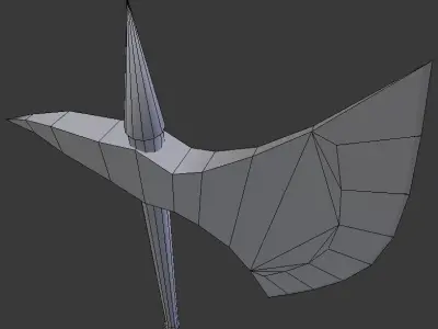 Battle axe Low-poly 3D model