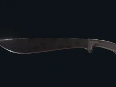 Cold Steel Jungle machete Low-poly 3D model
